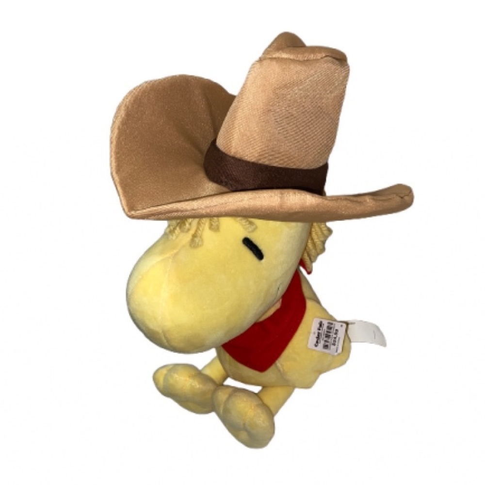 Peanuts Woodstock Plush in Tan Cowboy Hat and Red Bandana - Picture 3 of 3